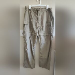 The North Face Gray Cargo Pants Convertible Design